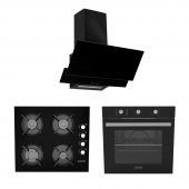 Alveus Siyah Ecoplus (Turbo Fanlı) 3Lu Ankastre Set (Ad07-A10-Af860) - 1