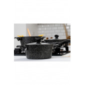 TAÇ 3455 Master Cook 7 Parça Granit Tencere Seti Siyah - 4