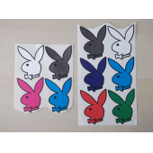 PLAYBOY sticker (PEMBE) 6cmx4,5cm PLAYBOY logosu - PLAYBOY arması - PLAYBOY ETİKETİ thumbnail 2