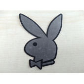PLAYBOY sticker (SİYAH) 6cmx45cm PLAYBOY logosu - PLAYBOY arması - PLAYBOY ETİKETİ - 1