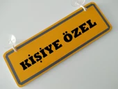 DEKOR LEVHA VANTUZLU KİŞİYE ÖZEL (22x7,5cm) İSİMLİK, DEKOR PLAKA, ASMA TABELA - 1
