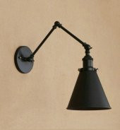 MYLİGHTS SİYAH AKROBATİK  ÜÇ MAFSALI APLİK  OKUMA LAMBASI - 1