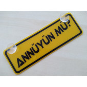 DEKOR SARI PLAKA - ANNÜYÜNMÜ (22x7,5cm) vantuzlu Pleksi, Dekor Levha, DEKOR PLAKA - 1