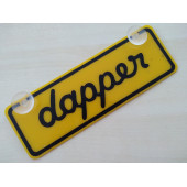 DEKOR SARI PLAKA - DAPPER (Zarif) (22x7,5cm) vantuzlu Pleksi (Dekor Levha) DEKOR PLAKA thumbnail 1