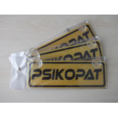 DEKOR SARI PLAKA - PSİKOPAT (22x7,5cm) vantuzlu Pleksi, Dekor Levha, DEKOR PLAKA thumbnail 2