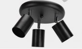 MYLİGHTS MAT SİYAH METAL PLOFONYER  LED AVİZE  GÜN IŞIĞI LED AMPUL DAHİLDİR - 1
