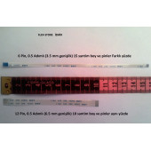 ASUS X53E X53SC X53S X53SD X53SJ X53SK X53SM X53SV flex kablosu ve Touchpad Flex Kablo Seti. 6-0.5-15B 12-0.5-10A-2 - 1