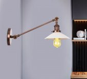 MYLİGHTS BAKIR ESKİTME MAFSALI HAREKETLİ APLİK OKUMA LAMBASI DUVAR APLİK - 1