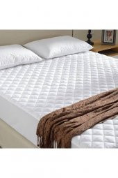 Çift   Kişilik   Kapitoneli  Sıvı   Geçirmez   Yatak  Alezi  Fitted  Yatak Koruyucu 100 Pamuklu Beyaz 160 x 200 CM - 1