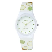 Q&Q VQ86J061Y Su Geçirmez Silikon Kordonlu Kadın Kol Saati - 1