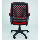 ECEMİCE Fileli Petek Ofis Büro Bilgisayar Koltuğu Sandalyesi Kırmızı - 3