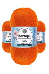 3 Adet Lotus Bikini Büstiyer Bluz Örgü İpi  K273 Turuncu - 1