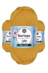 3 Adet Lotus Bikini Büstiyer Bluz Örgü İpi  K318 Koyu Sarı - 1