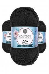 3 Adet Lotus Bikini Büstiyer Bluz Örgü İpi  K940 Siyah - 1