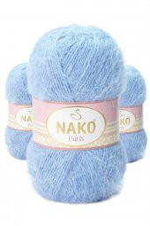 3 Adet Paris El Örgü ipi Yünü Mavi 4129 - 1