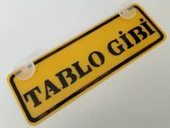 DEKOR SARI PLAKA - TABLO GİBİ (22x7,5cm) vantuzlu Pleksi (Dekor Levha) DEKOR PLAKA - 1