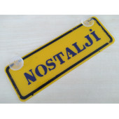 DEKOR SARI PLAKA - NOSTALJİ (22x7,5cm) vantuzlu Pleksi (Dekor Levha) DEKOR PLAKA thumbnail 1