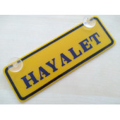 DEKOR SARI PLAKA - HAYALET (22x7,5cm) vantuzlu Pleksi (Dekor Levha) DEKOR PLAKA thumbnail 1