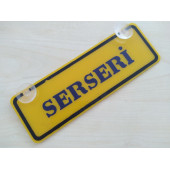 DEKOR SARI PLAKA - SERSERİ (22x7.5cm) vantuzlu Pleksi (Dekor Levha) DEKOR PLAKA thumbnail 1