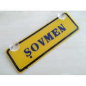 DEKOR SARI PLAKA - ŞOVMEN (22x7,5cm) vantuzlu Pleksi (Dekor Levha) DEKOR PLAKA thumbnail 1