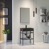 Orka Capetown 60 cm Siyah Banyo Dolabı Takımı - 1