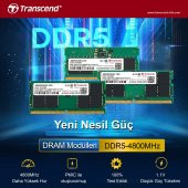 Transcend Jm4800ase-16G 16Gb Ddr5 4800Mhz Cl40 1.1V Notebook Ram - 2