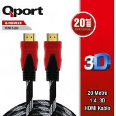 Qport HDMI to HDMI 20 M Altın Uçlu Kablo (Q-HDMI20) - 3