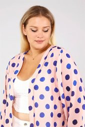 Puantiye Desen Pareo Gömlek-PEMBE - 2