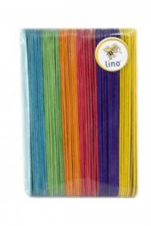 Lino Ahşap Çubuk Renkli 15cm 50 Li - 1