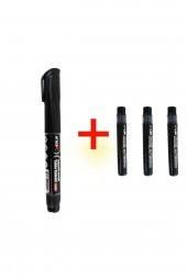 inox Kartuşlu Yazı Tahtası Kalemi Siyah Mürekkep 3 Adet - 1