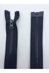 Lacivert 5 Adet Kemik Diş Mont Fermuarı 70 cm - 1