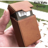 Eta Leather > Sigara Kutusu / Kılıfı - %100 Deri / El Yapımı - Small / Siyah - 1