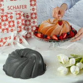 Schafer Cory Rüzgar Gülü Döküm Kek Kalıbı 1 Parça-Gri - 1