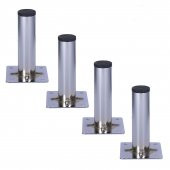 (4 Adet) Mobilya Masa Sehpa Ayağı Metal Ayak 10 Cm Krom - 1