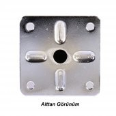 (4 Adet) Mobilya Masa Sehpa Ayağı Metal Ayak 10 Cm Krom - 5