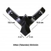 Mobilya Kanepe Masa Puf Sehpa Ayağı Baza Ayak 14 cm Siyah - 3