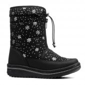 Albishoes Kaymaz Taban Fermuarlı Kız Çocuk Suya Dayanıklı Kürklü Termal Kar Botu - 1