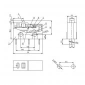 SWİTCH 10x20mm  Terminal bacak 3 PİN PALETSİZ ~ MAKARASIZ(KW4-Z1F100) - 2