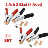 Akü Takviye Kablo Maşası Kablo Maşa 1.Kalite 4 LÜ SET Gerçek Kalite Akü Takviye Pensesi Takviye Maşa - 1