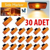 KAMYON TIR DORSE OTOBÜS LED MARKER YAN LAMBA 30 ADET SARI 24 VOLT - 1