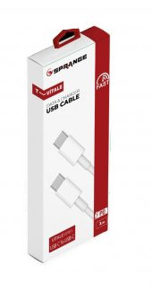 Sprange T-Vitale Type-C To Type-C Şarj Ve Data Kablosu 5 Amper 1 Mt - 3
