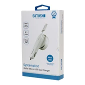 Simex Micro USB Araç Şarj Aleti 3.1A Kırılmaz Garantili Kablo - 6