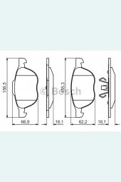 BOSCH 0986495215 0986TB2877 FOCUS CMAX 03- ON DISK BALATA - 2