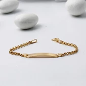 Plakalı 14 Ayar Altın Bebek Künyesi thumbnail 5