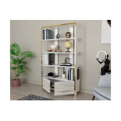 EVDEKİMODA ELENA KİTAPLIK (BEYAZ-EFES) - 3