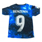 Real Madrid Mavi Siyah Desen Benzema Forması Takımı 4 Lü Set - 3
