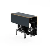 Mutfak Katlanabilir Masa Sandalye Takımı- Siyah - 3