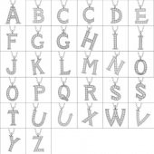 925 Ayar Gümüş Rodyum Kaplama İ Harfi Kadın Gümüş Kolye thumbnail 1