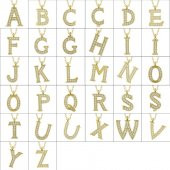 925 Ayar Gümüş Gold Ç Harfi Kadın Gümüş Kolye thumbnail 1