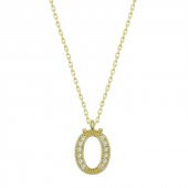 925 Ayar Gümüş Ö Harfi Kadın Gümüş Kolye thumbnail 2